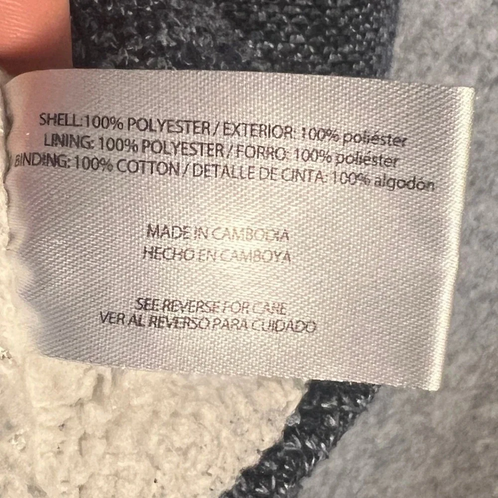 Orvis Men's Classic Collection Quarter Zip Sherpa Lined Pullover Navy Blue Large